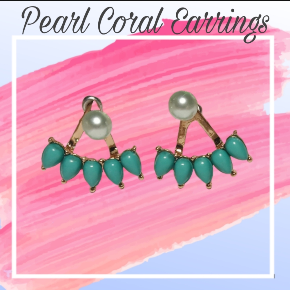Pearl Coral Earrings